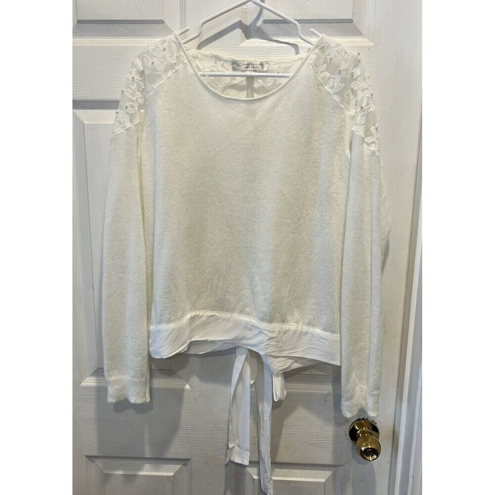 LC Lauren Conrad Runway Collection Lace Open Back Sweater  XL  Holiday‎ Party